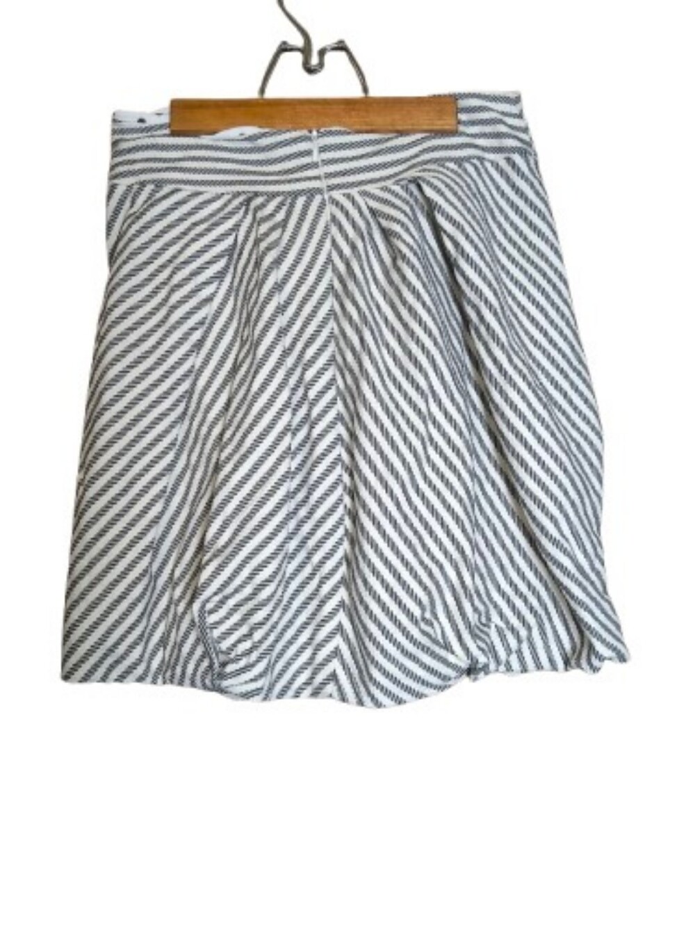 Eva Franco Striped Tulip Bubble Skirt Polka Dot Lining Size 6 Whimsigoth - Picture 9 of 9